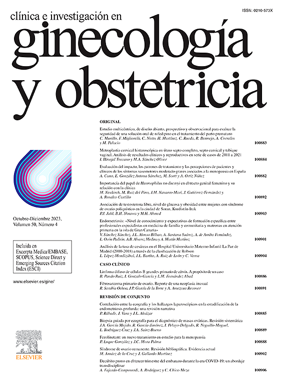 Go to journal home page - Clínica e Investigación en Ginecología y Obstetricia